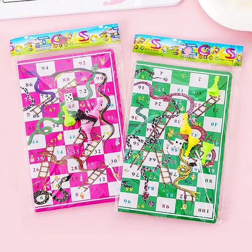 Cartoon Snakes and Ladders Game - Fun Educational Board Game Set - 10pcs-1