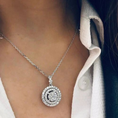 Huitan Geometric Pendant Necklace – Trendy Fashion Accessory - XL438