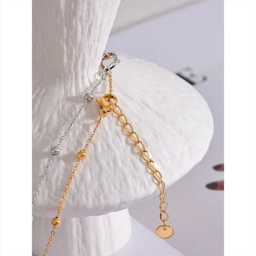 Yhpup Aesthetic Waterproof Natural Stone Flower Pendant Necklace