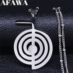 AFAWA Stainless Steel Trendy Mood Tracker Pendant Necklace