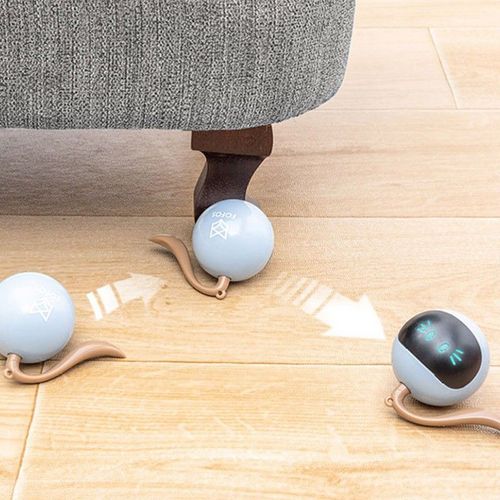 Interactive Cat Toy Ball - Automatic Obstacle Avoidance & LED Lights