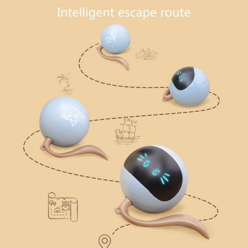 Interactive Cat Toy Ball - Automatic Obstacle Avoidance & LED Lights