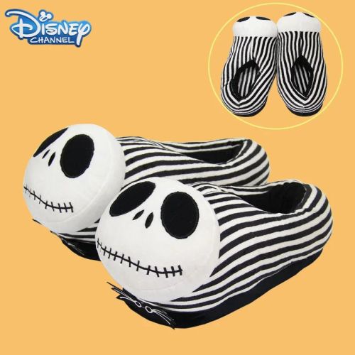 Disney Jack Skellington Plush Slippers - Soft Winter Indoor Shoes - Jack Skellington / 35-42 insole 28cm