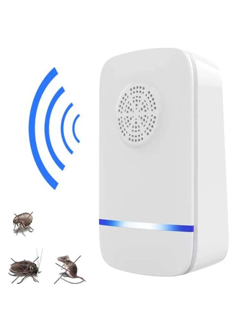 Ultrasonic Insect Repellent - Effective Pest Control for Home Use - WHITE