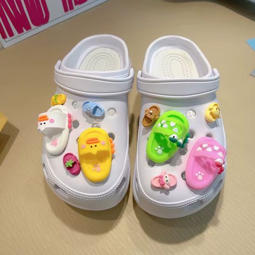 FHLDING Summer Mini Cartoon Shoe Charms - Creative Decor for Slippers - Set-1