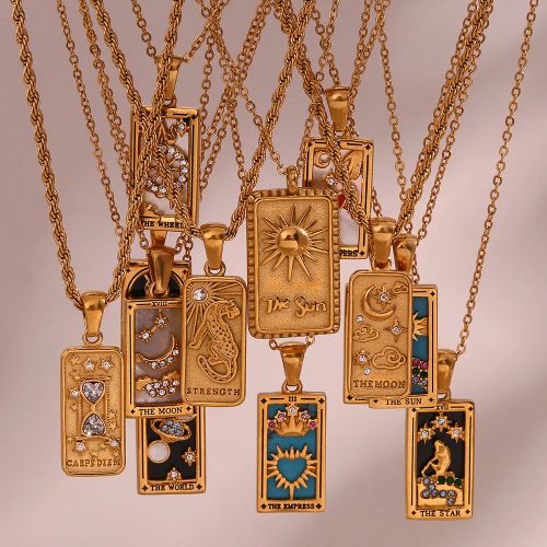Gold Zircon Pendant Necklace | Hypoallergenic & Stylish Fashion Jewellery