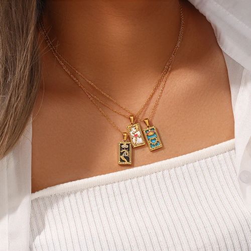 Gold Zircon Pendant Necklace | Hypoallergenic & Stylish Fashion Jewellery