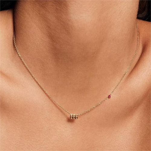 AOMU Trendy Stainless Steel Mood Tracker Pendant Necklace
