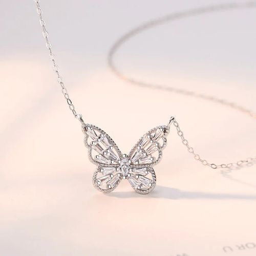 Personalised Butterfly Necklace - Classic White Stainless Steel Jewellery