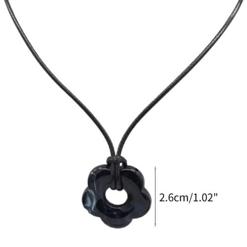 JAVRICK Stylish Acrylic Flower Pendant Necklace - Unique Accessory