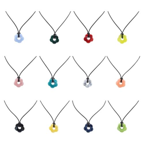 JAVRICK Stylish Acrylic Flower Pendant Necklace - Unique Accessory