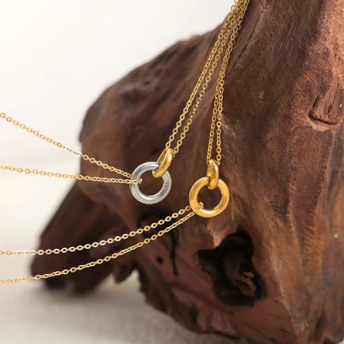 Lanjuzi Minimalist Round Pendant Necklace - Stylish Statement Jewellery