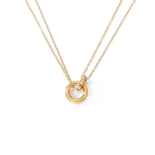 Lanjuzi Minimalist Round Pendant Necklace - Stylish Statement Jewellery