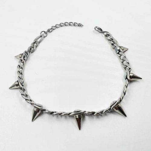 Personalised Silver Rivet Necklace - Stylish & Versatile Pendant - Silver