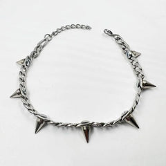 Personalised Silver Rivet Necklace - Stylish & Versatile Pendant - Silver