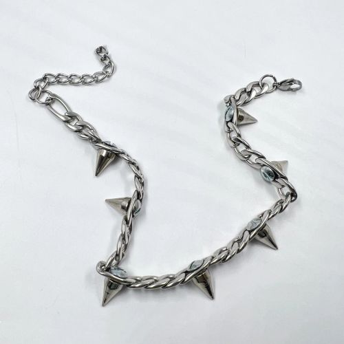 Personalised Silver Rivet Necklace - Stylish & Versatile Pendant - Silver