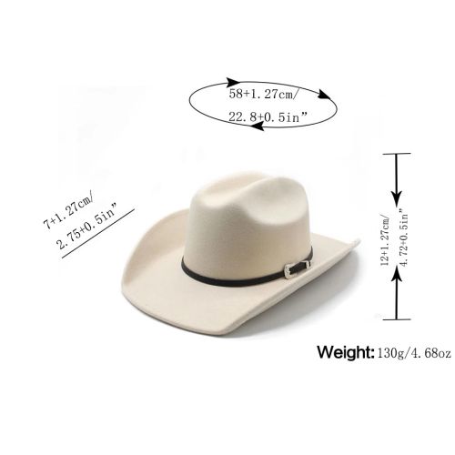 JIANGXIHUITIAN Stylish Wide Brim Fedora Hat for All Seasons