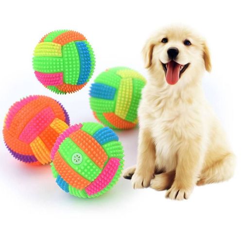 Multicolour LED Light Sound Ball - Fun Interactive Dog Toy