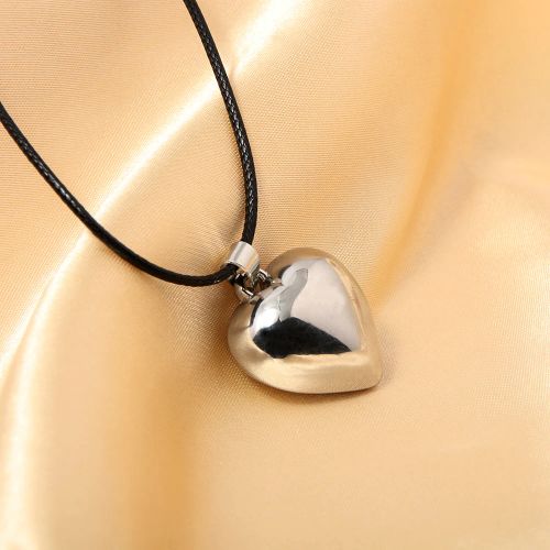 SONGCHANGJEWELRY Red Crystal Heart Pendant - Trendy Decoration Necklace