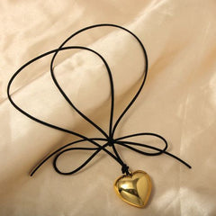 SONGCHANGJEWELRY Red Crystal Heart Pendant - Trendy Decoration Necklace
