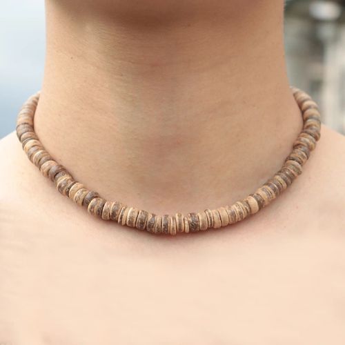 Minimalist Wenge Wood Choker Necklace - Stylish Accessory Gift