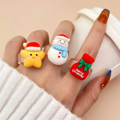 IFMIA High Quality Christmas Rings 2023 - Trendy Geometric Design