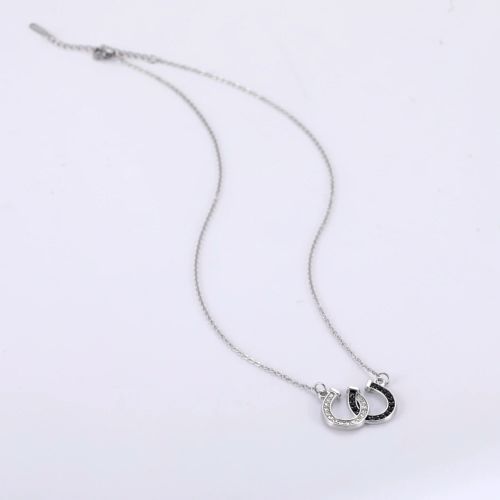 Kkjoy Crystal Hoof Pendant Necklace - Stylish & Durable Necklace Gift - Horseshoe buckle