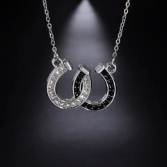 Kkjoy Crystal Hoof Pendant Necklace - Stylish & Durable Necklace Gift - Horseshoe buckle