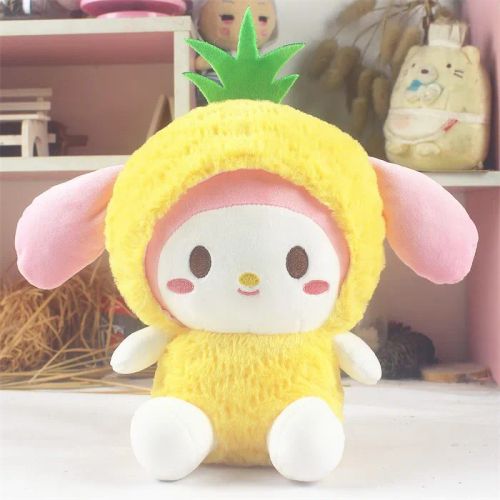 Sanrio Kuromi Plush Toy - Adorable Pineapple Doll for Ages 3 and Up