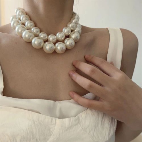 XIALUOKE Pearl Choker Necklace - Elegant Fashion Statement Accessory
