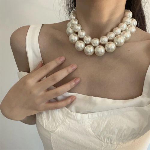 XIALUOKE Pearl Choker Necklace - Elegant Fashion Statement Accessory