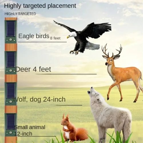 Ultrasonic Bird Repeller with LED Lights - Effective Pest Control Solution - Z116A