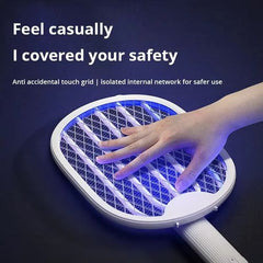 USB Rechargeable Electric Foldable Mosquito Repellent Lamp - Pest Control Device - WHITE