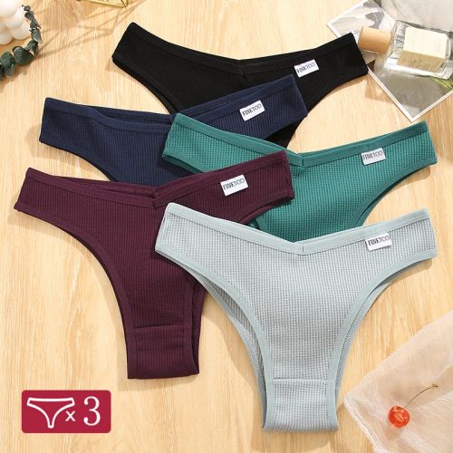 Comfortable Cotton Brazilian Briefs - 3Pcs Set Soft Underwear