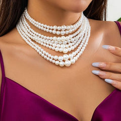 Ingemark Trendy Mood Tracker Simulated Pearl Chain Necklace - Chain