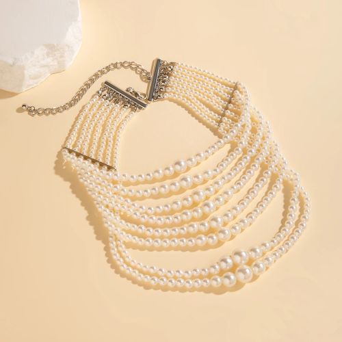 Ingemark Trendy Mood Tracker Simulated Pearl Chain Necklace - Chain