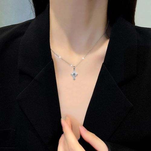 Classic Stainless Steel Cross Necklace - Personalised Fashion Statement - 45cm / X1498
