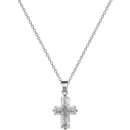 Classic Stainless Steel Cross Necklace - Personalised Fashion Statement - 45cm / X1498