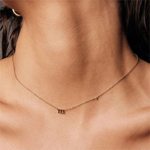 Classic Letter Pendant Necklace - Stainless Steel Fashion Jewellery