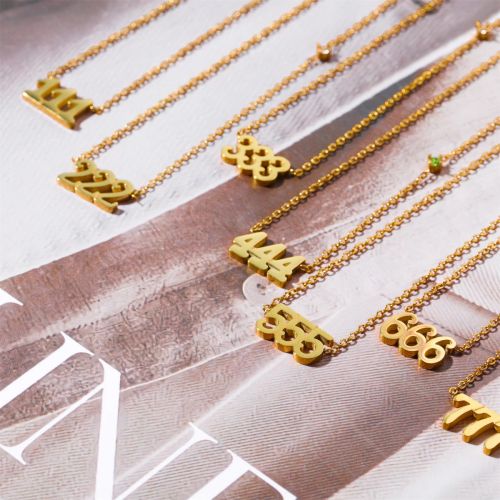Classic Letter Pendant Necklace - Stainless Steel Fashion Jewellery