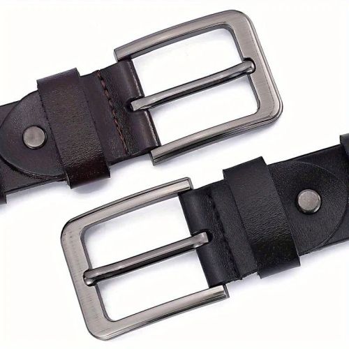 Genuine Leather Casual Plus Size Belts - Durable Alloy Pin Buckle Straps