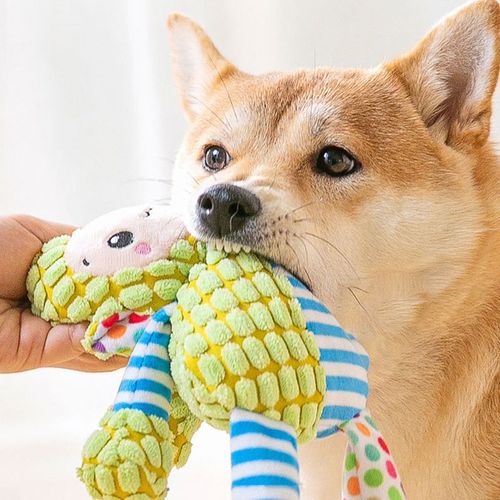 Ishiline Interactive Squeaky Dog Toy - Plush Bite-Resistant Comfort