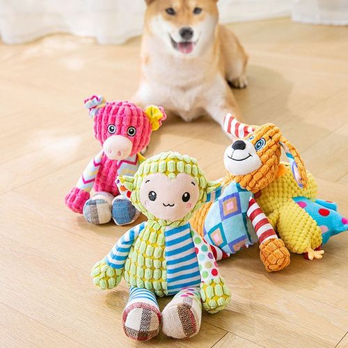Ishiline Interactive Squeaky Dog Toy - Plush Bite-Resistant Comfort