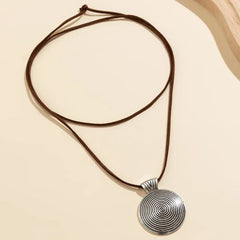 SHIXIN Vintage Rope Chain Pendant Necklace - Fashionable Accessory - Gold Color