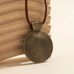 SHIXIN Vintage Rope Chain Pendant Necklace - Fashionable Accessory - Gold Color