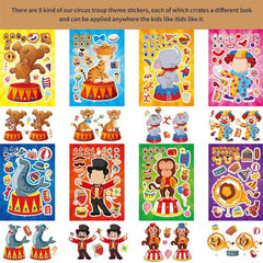GOGOTU DIY Circus Animal Puzzle Stickers for Creative Kids Games