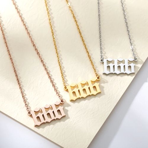 HPTOTMG Geometric Design Fashion Necklace - Unique Message Reminder