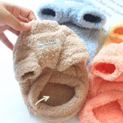 Soft Plush Winter Dog Sweater - Warm Dog Clothes for Small Breeds
