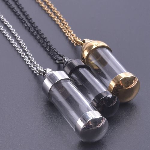 Geometric Pendant Necklace - Stylish Stainless Steel Chain Accessory