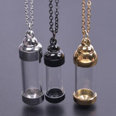 Geometric Pendant Necklace - Stylish Stainless Steel Chain Accessory